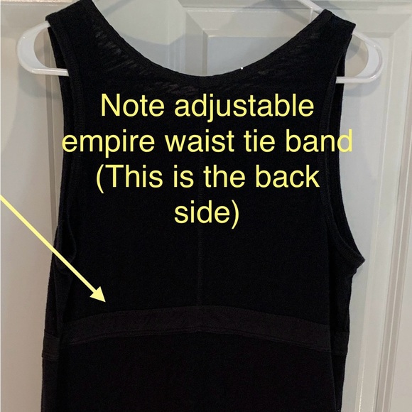Women’s Large Eddie Bauer 100% Cotton, Black Maxi Dress w/Adjustable Waist Tie - Picture 6 of 15